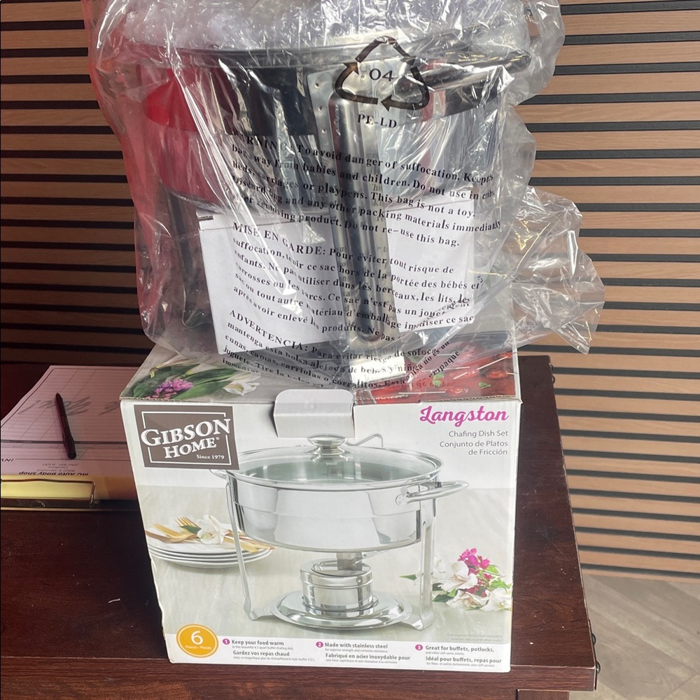 Gibson Home Langston Silver Chafing Dish Set
